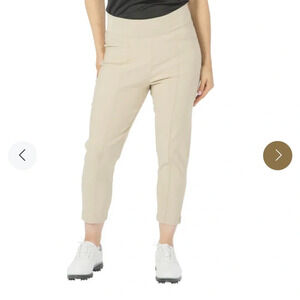 Nancy Lopez Golf DeLux Dri Pully Capri in Khaki Size 16